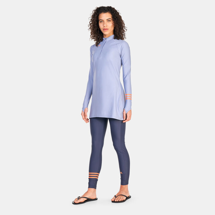 adidas Women's 3-Stripes Swimming Pant Blue image number 2