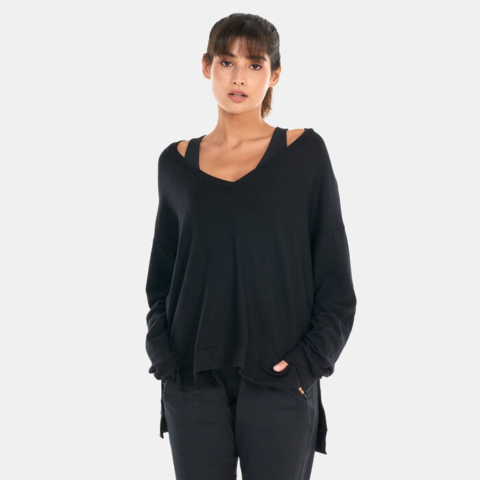 BEYOND YOGA Women's Long Weekend Lounge Long Sleeve T-Shirt Black BEYOND YOGA Women's Long Weekend Lounge Long Sleeve T-Shirt Black image number 0