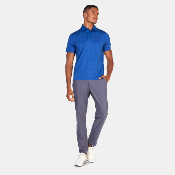 Under Armour Men's UA Playoff 3.0 Printed Polo Shirt Blue image number 2