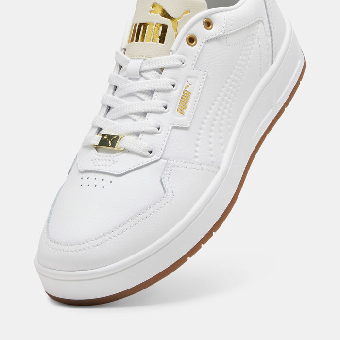 PUMA Men's Court Classic Lux Shoes White PUMA Men's Court Classic Lux Shoes White image number 4