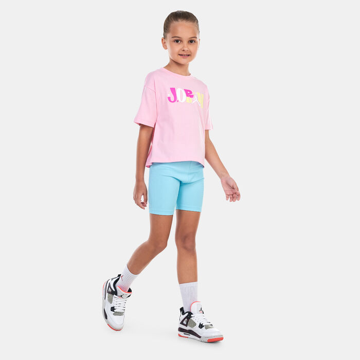 Jordan Kids' Icon Play Bike Shorts Blue Jordan Kids' Icon Play Bike Shorts Blue image number 2