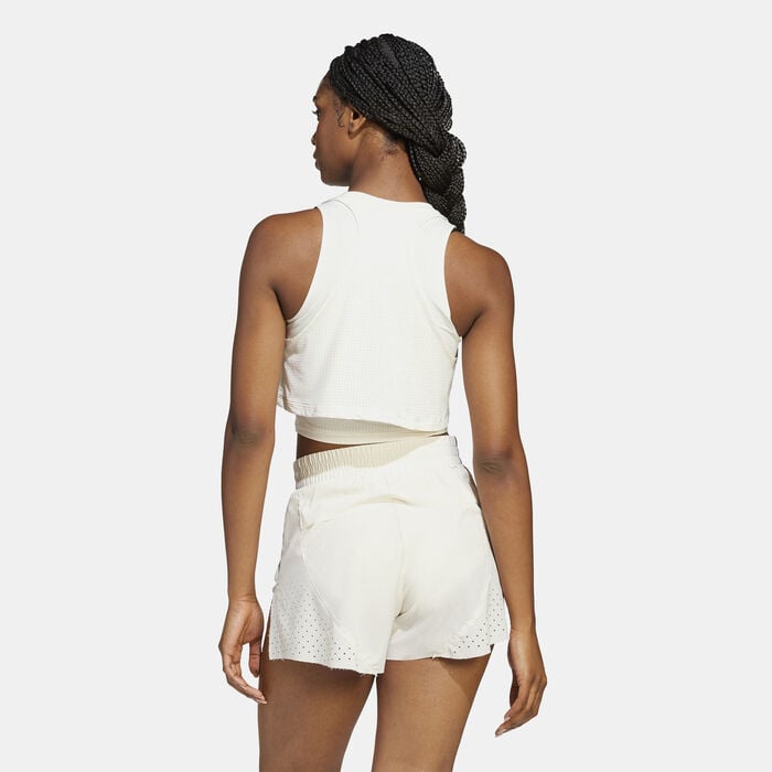 adidas Women's Cool Intensity 2-In-1 Training Tank Top White adidas Women's Cool Intensity 2-In-1 Training Tank Top White image number 1