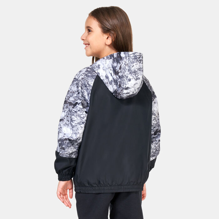 Under Armour Kids' UA Woven Full-Zip Training Jacket Black image number 1