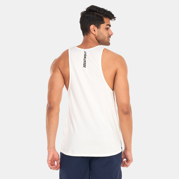 SQUATWOLF Men's Core AeroTech Tank Top White SQUATWOLF Men's Core AeroTech Tank Top White image number 1