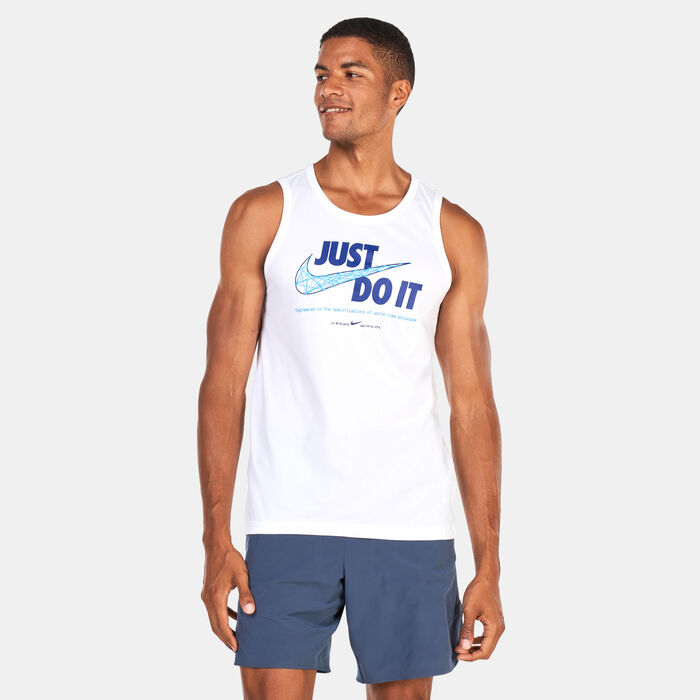 Nike Men's Dri-FIT Tank Top White Nike Men's Dri-FIT Tank Top White image number 0