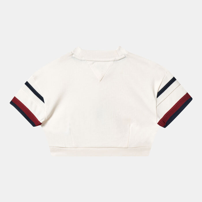 Tommy Hilfiger Kids' Global Striped Crop Top White image number 1
