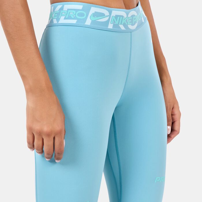 Nike Women's Pro Graphic 7/8 Leggings Blue image number 3