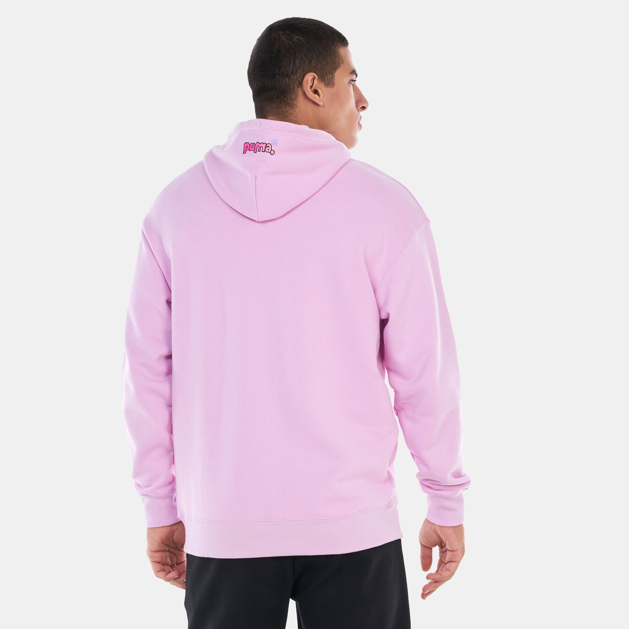 Mens pink puma hoodie new arrivals