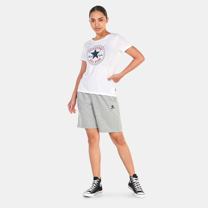 Converse Embroidered Chevron Shorts Grey Converse Embroidered Chevron Shorts Grey image number 3