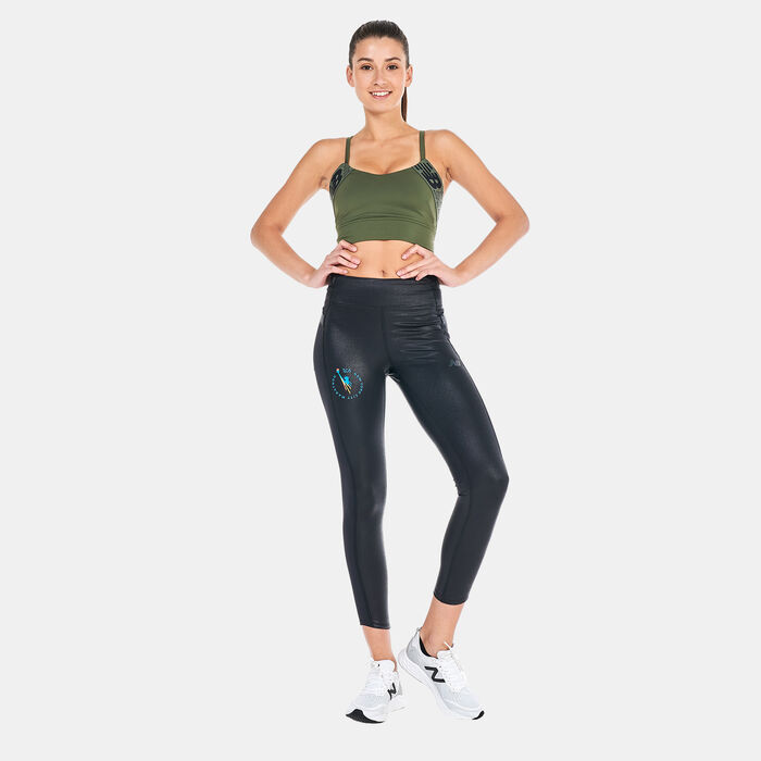 New Balance Women's Relentless Crop Sports Bra Black New Balance Women's Relentless Crop Sports Bra Black image number 2