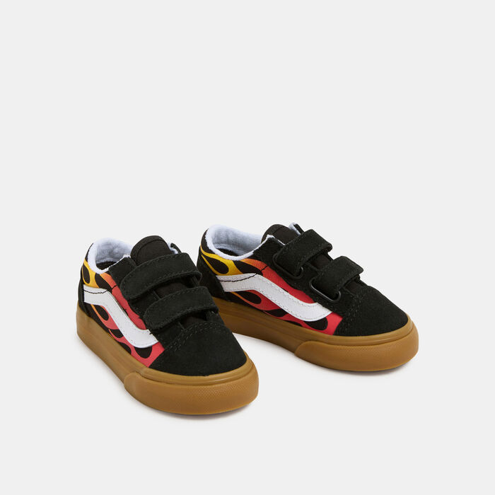 Vans Kids' Old Skool Velcro Shoes (Baby and Toddler) Black image number 1