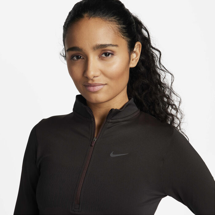 Nike Women's Running Division Dri-FIT ADV 1/2-Zip Mid Layer Black image number 2