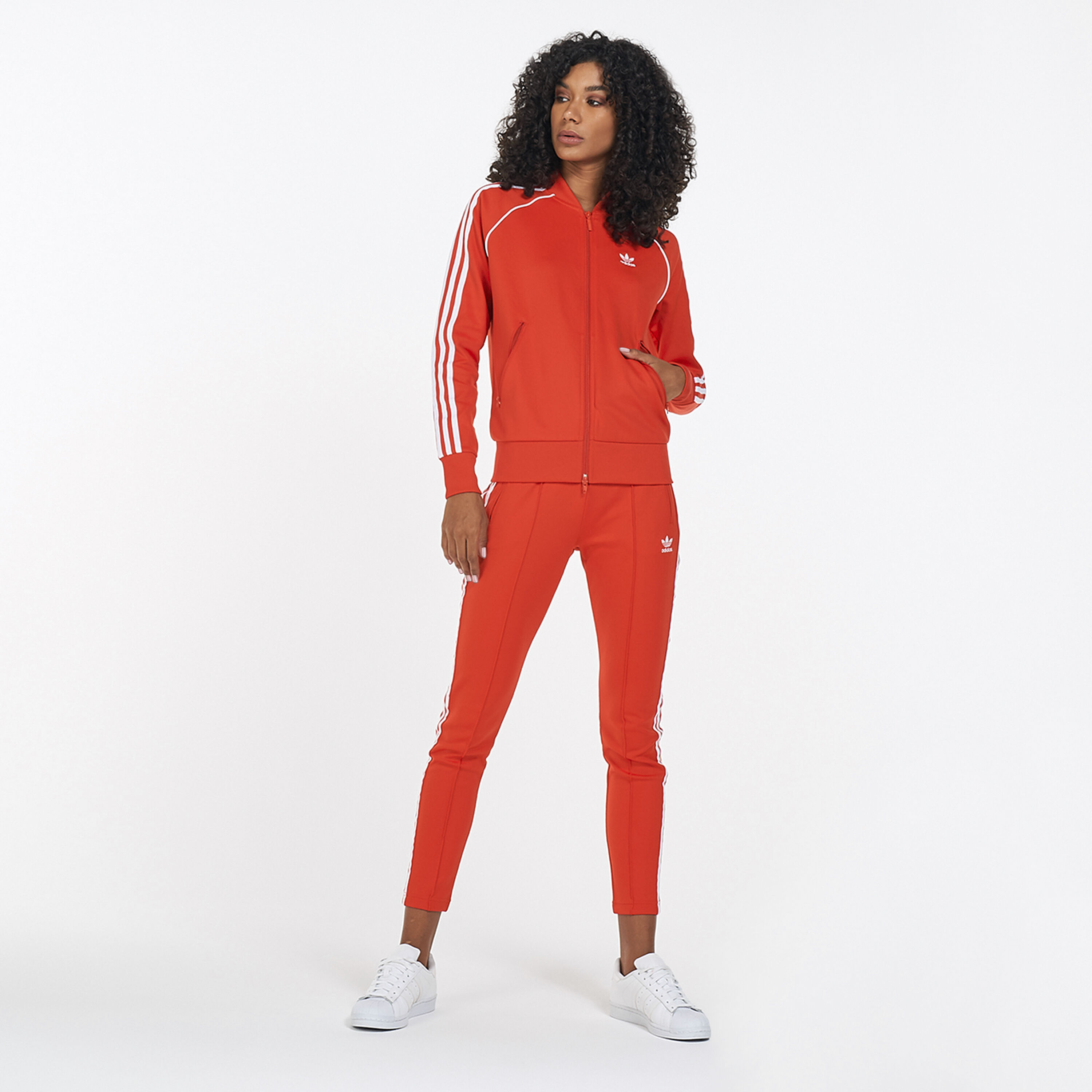 Adidas track pants womens red sales
