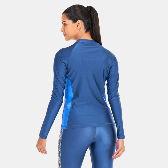 COEGA Women's Printed Long Sleeve Rashguard Blue COEGA Women's Printed Long Sleeve Rashguard Blue image number 1