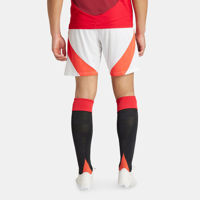 adidas Men's Manchester United 24/25 Home Replica Football Shorts White adidas Men's Manchester United 24/25 Home Replica Football Shorts White image number 1