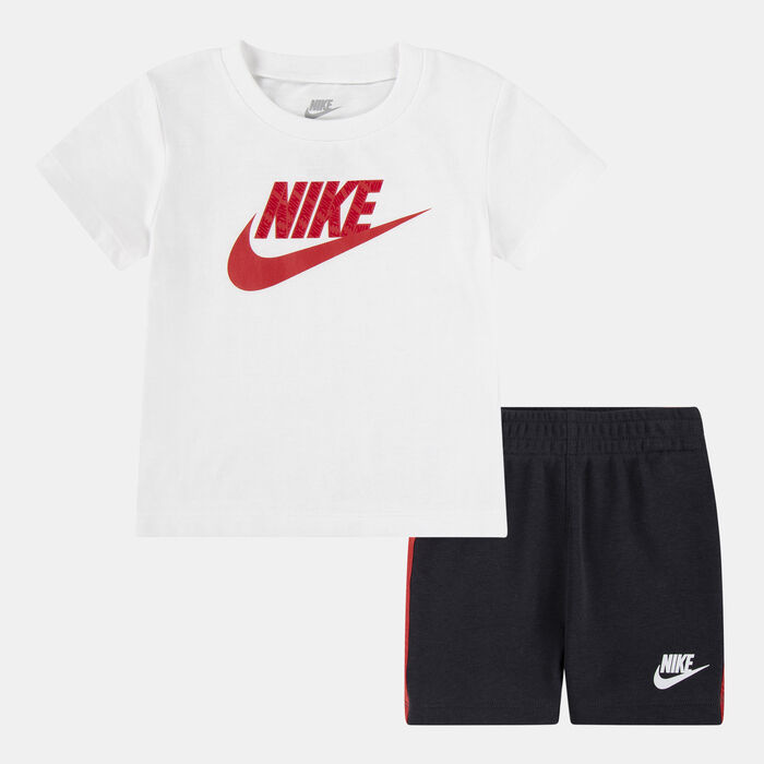 Nike Kids' Sportswear Taping T-Shirt and Shorts Set Grey image number 0