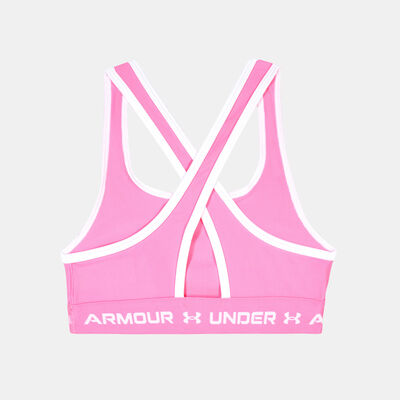 Under Armour Kids' UA Crossback Training Sports Bra Pink Under Armour Kids' UA Crossback Training Sports Bra Pink