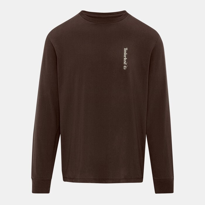 Timberland Men's Illustrated Wood Long Sleeve Graphic T-Shirt Brown Timberland Men's Illustrated Wood Long Sleeve Graphic T-Shirt Brown image number 0