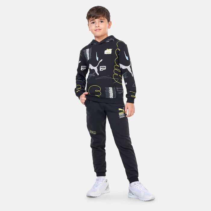 PUMA Kids' CLASSICS BRAND LOVE Sweatpants Black image number 2