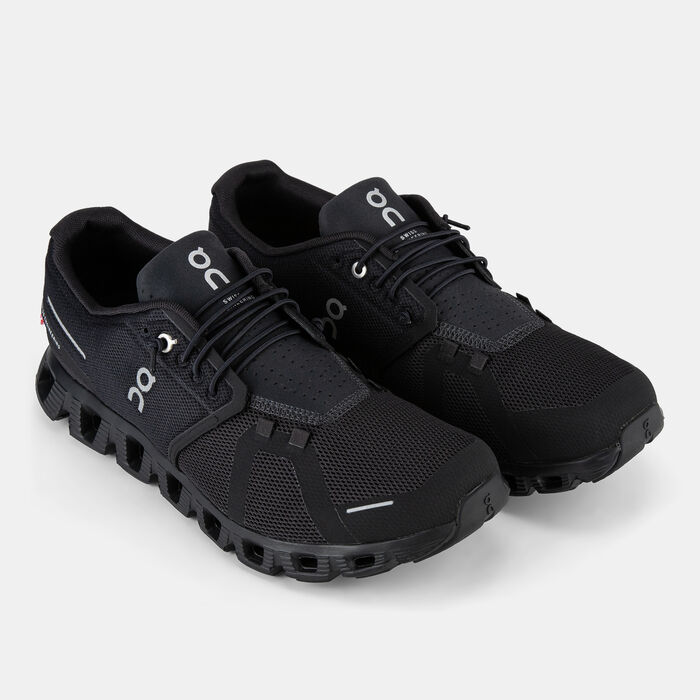 On Men's Cloud 5 Running Shoes Black On Men's Cloud 5 Running Shoes Black image number 1