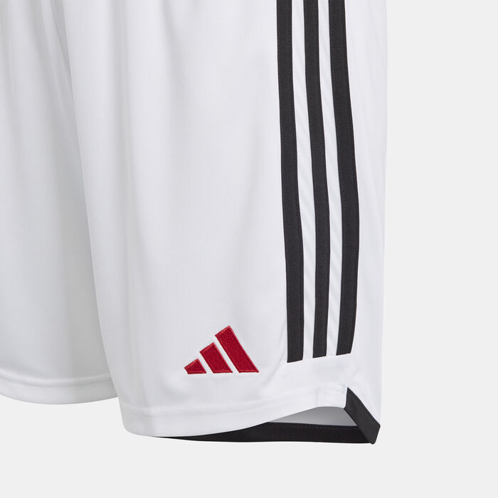 adidas Kids' Manchester United Home Shorts - 2023/24 White adidas Kids' Manchester United Home Shorts - 2023/24 White image number 3