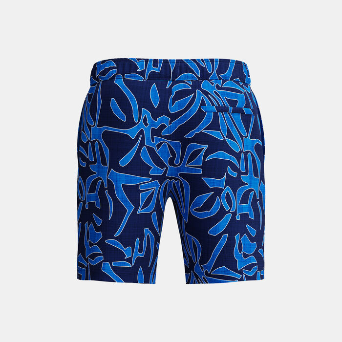 Speedo Men's Print Redondo Edge Volley Swimming Trunks Blue Speedo Men's Print Redondo Edge Volley Swimming Trunks Blue image number 1