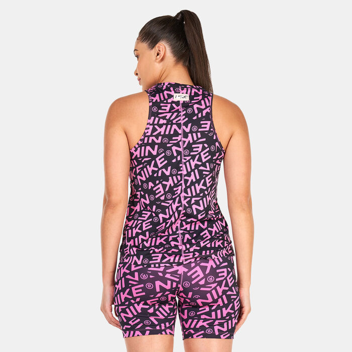 Nike Women's Dri-FIT Printed Tank Top Pink image number 1