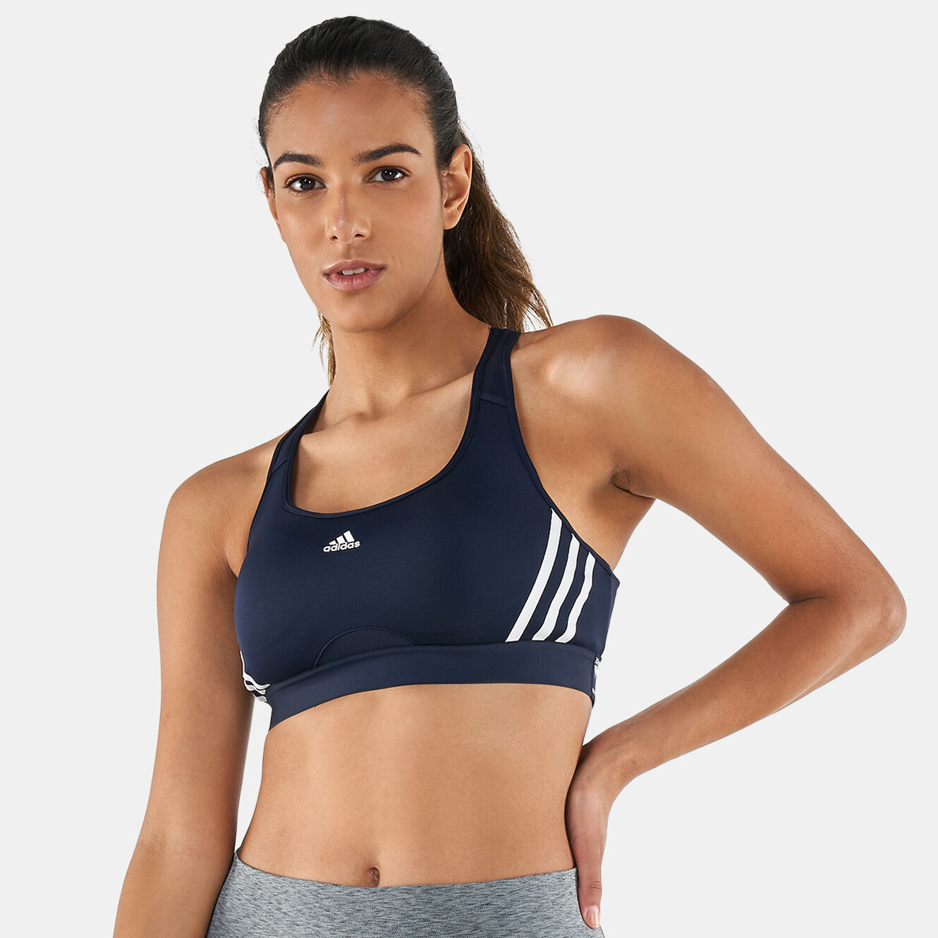 Adidas blue sports bra outlet