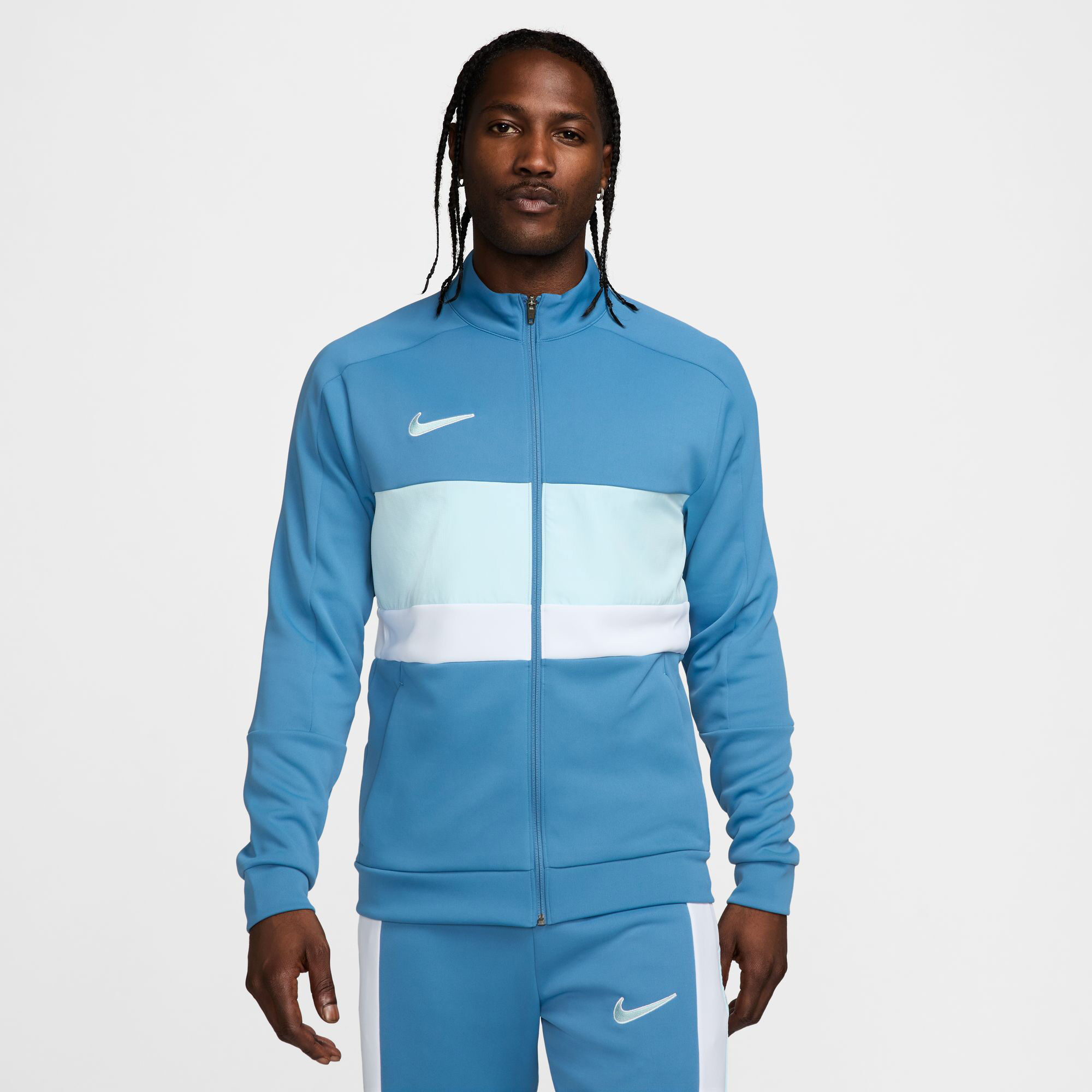 Shop Nike Men's Academy Dri-FIT Football Track Jacket Blue