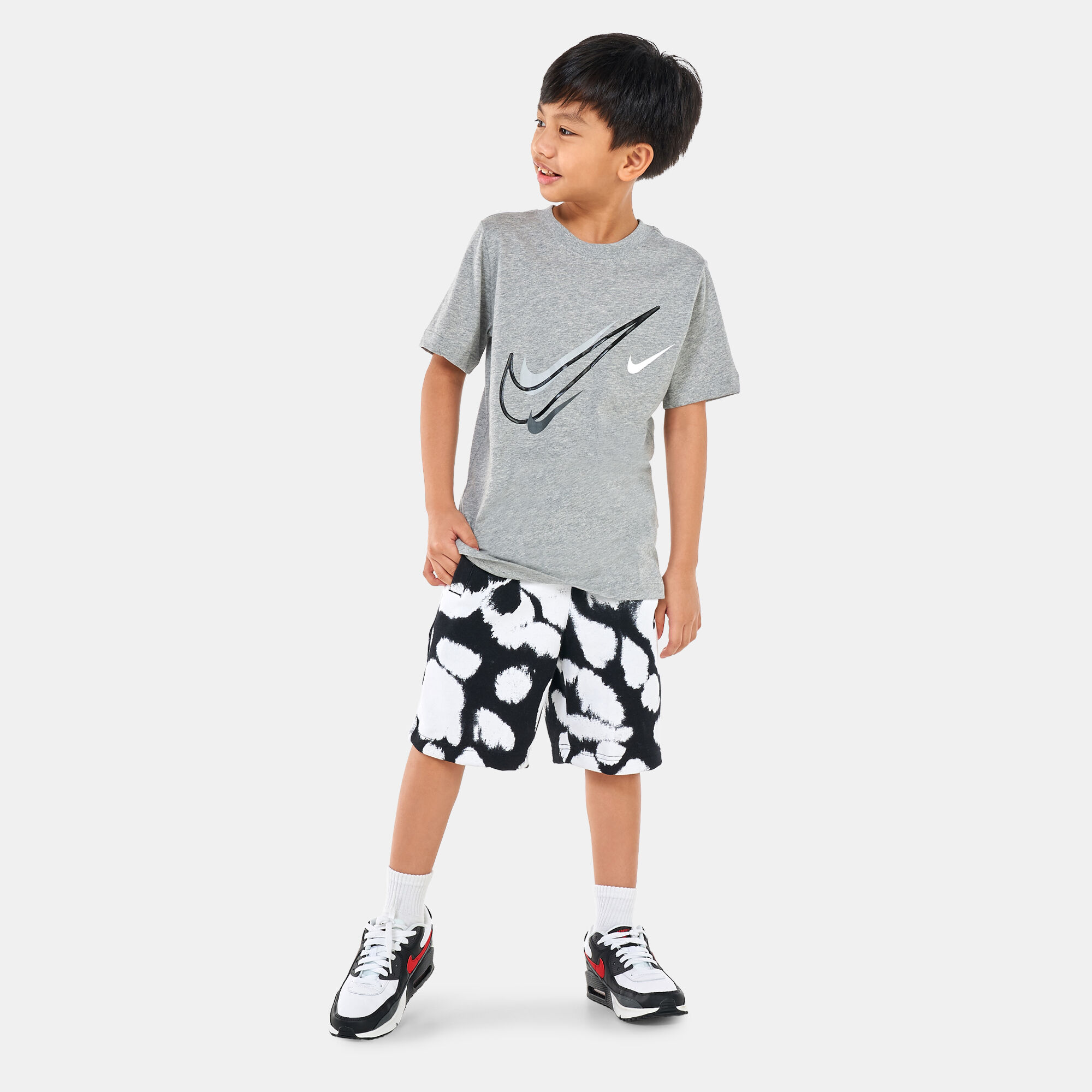 Nike tape french terry shorts top