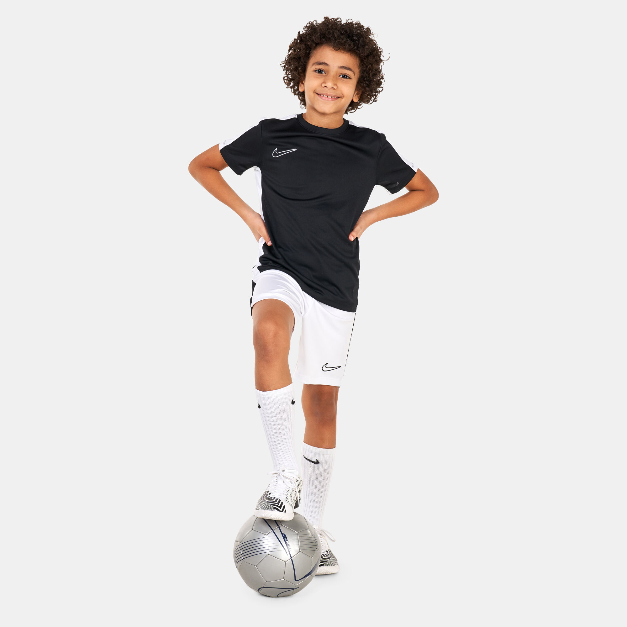 Kids Dri FIT Academy Football Shorts White Nike in KSA SSS