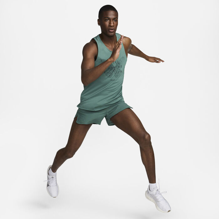 Nike Men's Rise 365 Running Division Dri-FIT Running Tank Top Green image number 6