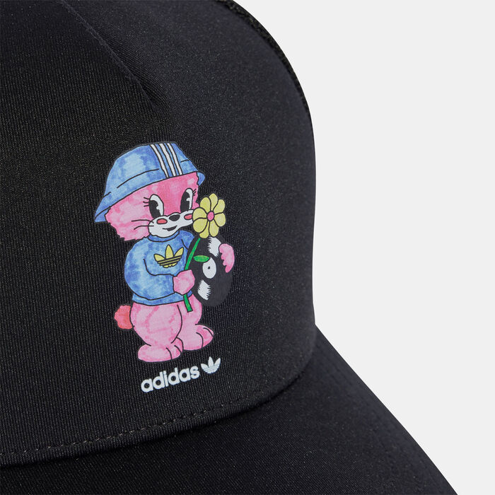 adidas Originals Kids' Graphic Trucker Cap Black image number 3