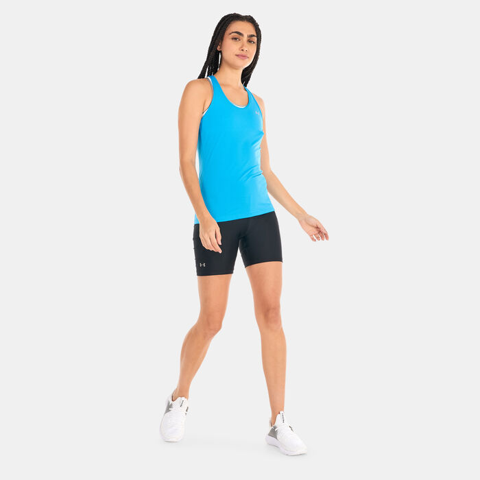 Under Armour Women's HeatGear® Armour Racer Training Tank Top Blue Under Armour Women's HeatGear® Armour Racer Training Tank Top Blue image number 2