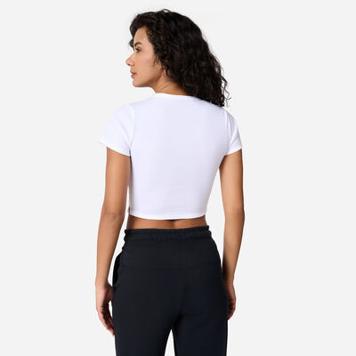 Under Armour Women's Rival Rib Baby T-Shirt White