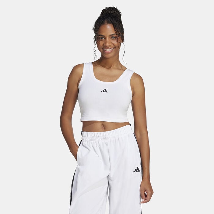 adidas Women's Essentials Lifestyle Tank Top White adidas Women's Essentials Lifestyle Tank Top White image number 0