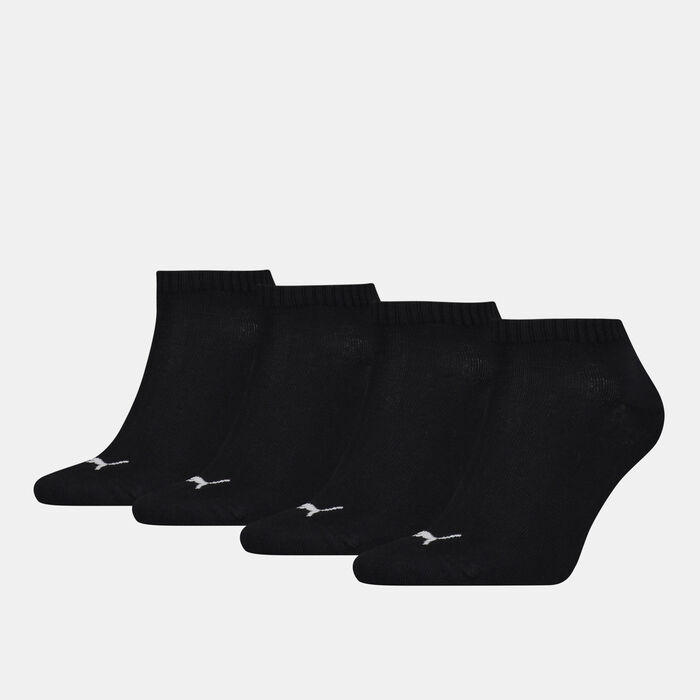 PUMA Logo Quarter Socks (4 Pairs) White image number 0