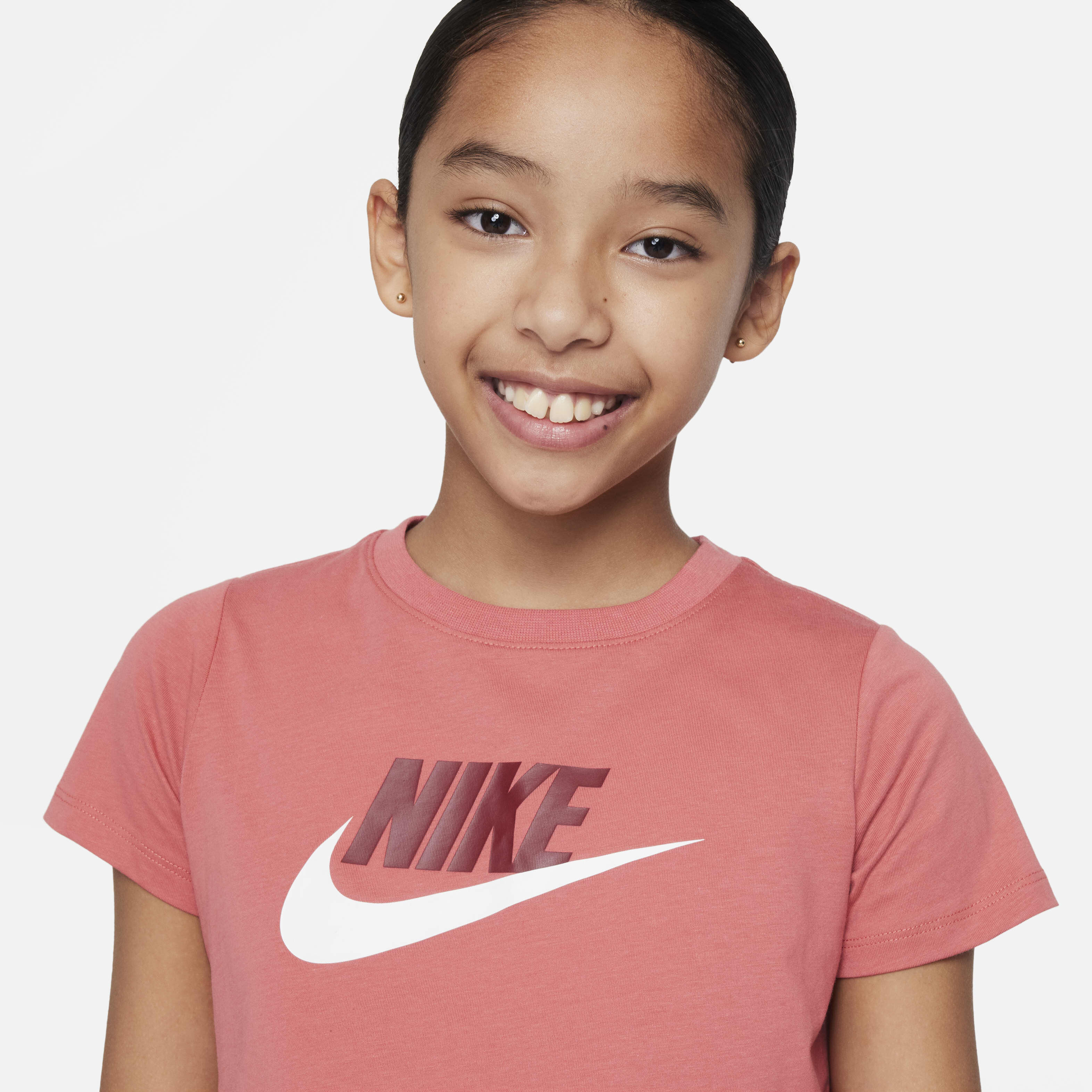 Kids Sportswear Cropped T Shirt Peach Nike in KSA SSS