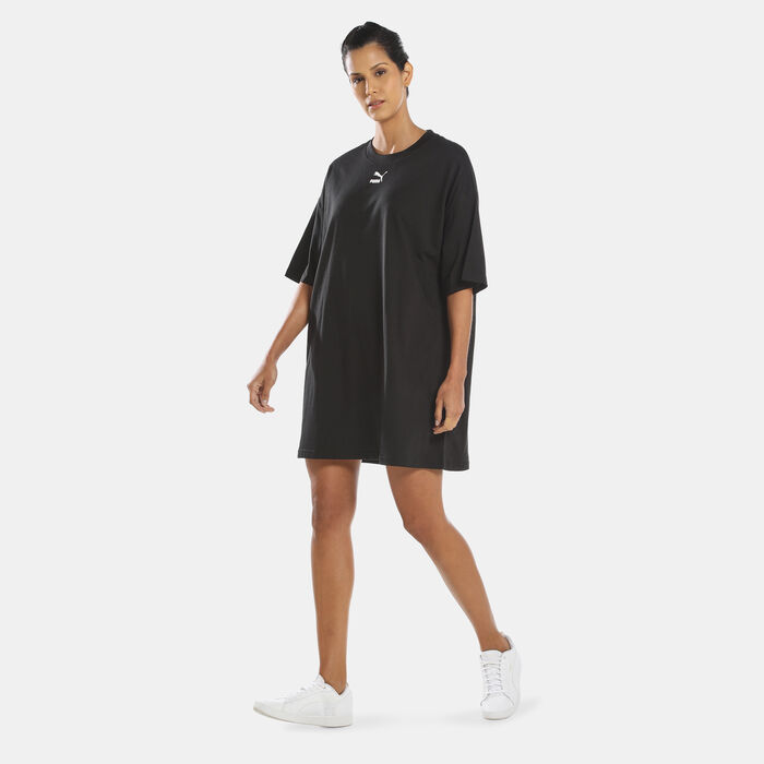 PUMA Women's Classics T-Shirt Dress Black image number 2