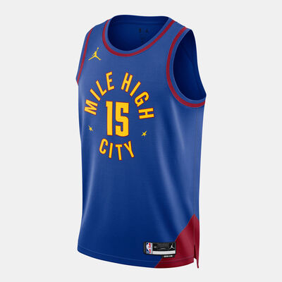 Jordan Men's NBA Nikola Jokic Denver Nuggets Statement Edition Swingman Basketball Jersey Blue Jordan Men's NBA Nikola Jokic Denver Nuggets Statement Edition Swingman Basketball Jersey Blue