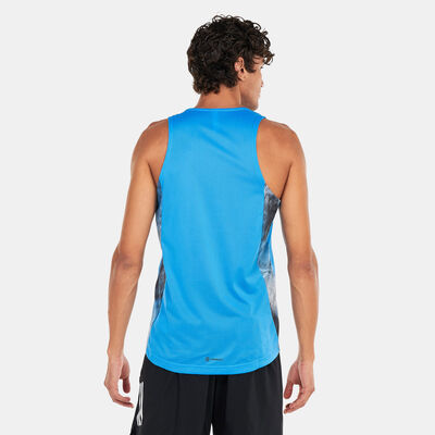 adidas Men's AEROREADY HIIT Graphic Training Tank Top Blue adidas Men's AEROREADY HIIT Graphic Training Tank Top Blue
