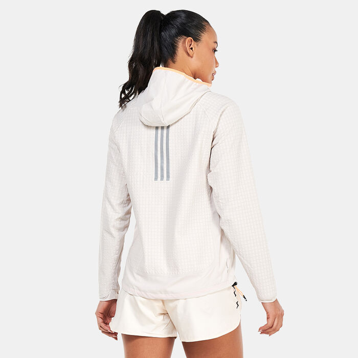 adidas Women's X-City Running Jacket Beige adidas Women's X-City Running Jacket Beige image number 1