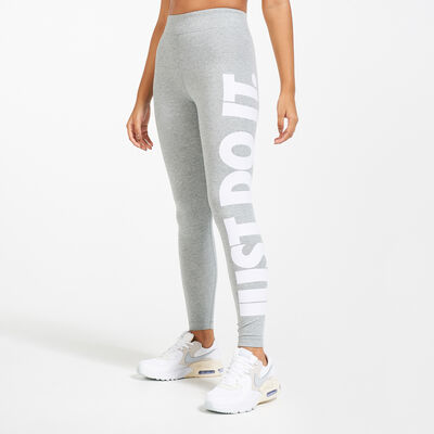 Nike Women's Sportswear Essential Just Do It Leggings Grey