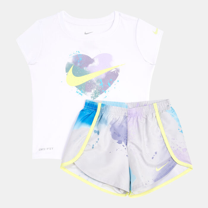 Nike Kids' Just DIY It Dri-FIT Sprinter T-Shirt and Shorts Set (Younger Kids) Grey Nike Kids' Just DIY It Dri-FIT Sprinter T-Shirt and Shorts Set (Younger Kids) Grey image number 1