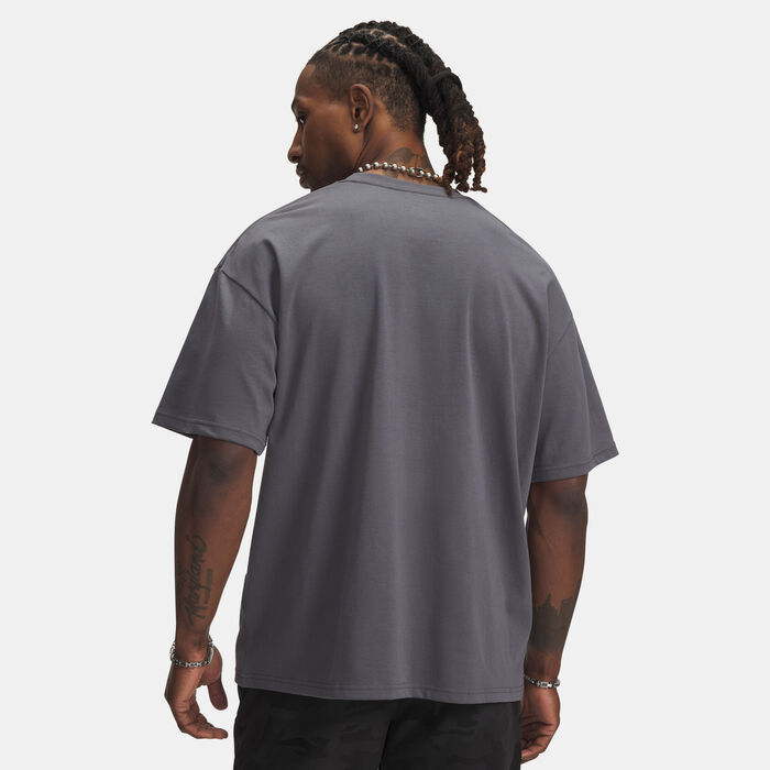 Under Armour Men's U Logo Heavyweight T-Shirt Grey Under Armour Men's U Logo Heavyweight T-Shirt Grey image number 1