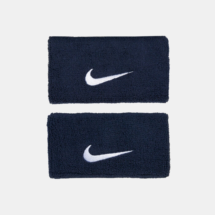 Nike Swoosh Double-Wide Training Wristband (2 Pieces) Black Nike Swoosh Double-Wide Training Wristband (2 Pieces) Black image number 0
