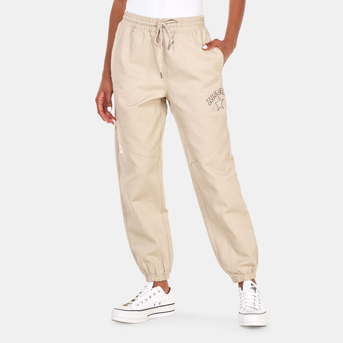 Converse Women's Seasonal Twill Joggers Beige Converse Women's Seasonal Twill Joggers Beige image number 0