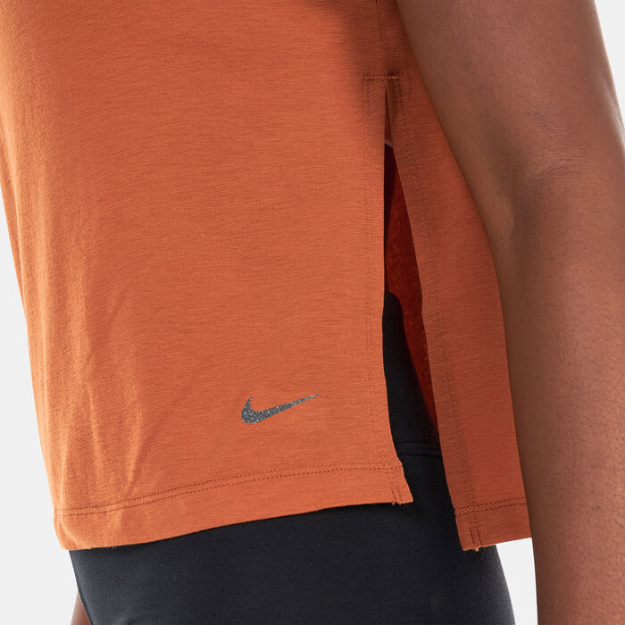 Nike Women's Yoga Dri-FIT Training Top Orange image number 3
