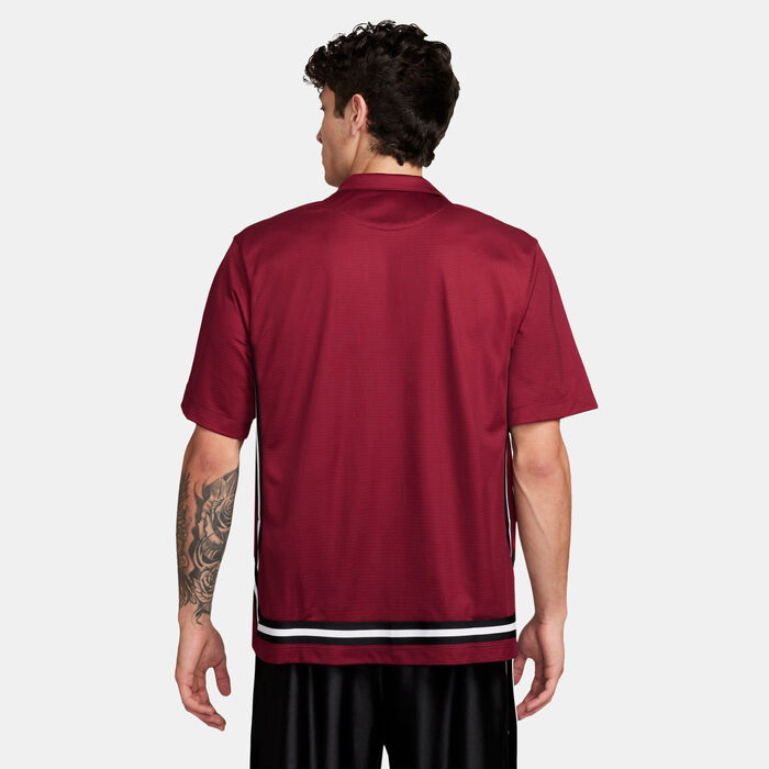 Nike Men's DNA Crossover Dri-FIT Basketball Polo Shirt Maroon image number 1