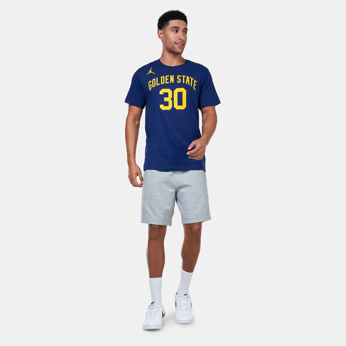 Jordan Men's Golden State Warriors Statement Edition Basketball T-Shirt Blue Jordan Men's Golden State Warriors Statement Edition Basketball T-Shirt Blue image number 2